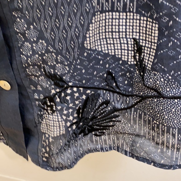 Citron Blue White Button Down Shirt M - Picture 5 of 8